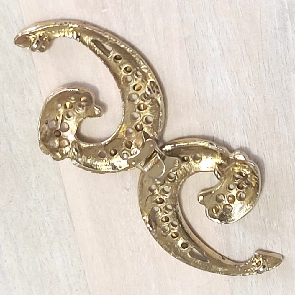 Vintage Rhinestone clip fastener,  Sew-On for clothing - Picture 2 of 2